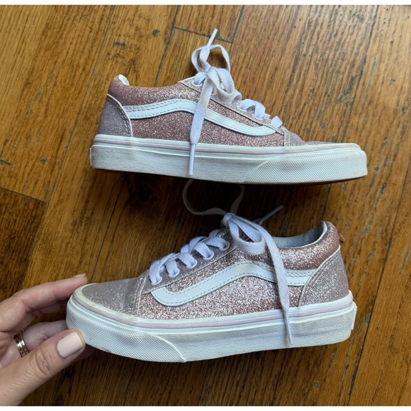 Vans Other - Vans Old Skool Girls Glitter Sneakers  Orchid Powder Pink sz: 13